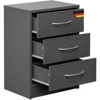 Casaria Nachttisch Eloise (1-St), mit 3 Schubladen Kabelführung Wandbefestigung Boxspringbett