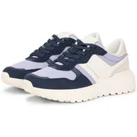 Tommy Jeans TJW CLEATED RUNNER SUEDE MIX Keilsneaker, Freizeitschuh, Halbschuh, Schnürschuh mit Logoschriftzügen