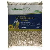 Erdtmann geschälte Sonnenblumenkerne PLUS 800 g im Flachbeutel, Nassfutter für: Vogel