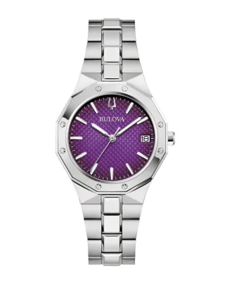 Bulova Prestige Damen Silberuhr 96M168