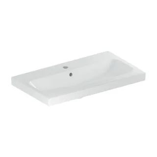 Geberit iCon Light Waschtisch 501842002 75x42cm, Hahnloch mittig, mit Überlauf, weiß KeraTect