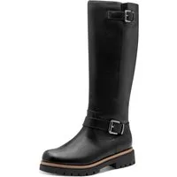 MARCO TOZZI Winterstiefel, Blockabsatz, Langschaftstiefel mit Zierschnallen