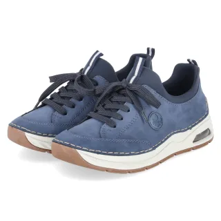 Rieker Slip-On-Sneaker  Blau - Gr. 36 -  Leder und Textil