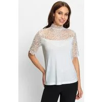 Witt T-Shirt Spitzen-Shirt Kurzarm