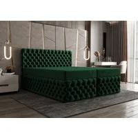 B&B Home Boxspringbett Boxbett Figo II 180 cm 200 cm (H3 Matratze Bonellfederung, Kopfteil, Bettkasten und Topper)