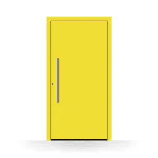 Haustür Gelb RAL 1016, Aluminium, Schüco-Profil, 700 x 1700 mm, DIN links nach innen öffnend, Modell Berlin, individuell konfigurierbar