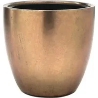 Flingora Pflanzkübel Faye, mit Einsatz - Fiberglas - Indoor - Bronze - Ø 30 cm