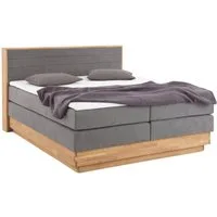 Home affaire Boxspringbett Cavan, Eiche, inkl. Bettkasten & Topper, verschiedene Härtegrade (auch H4)