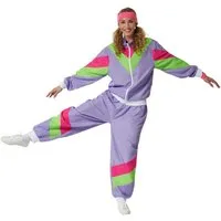 dressforfun Kostüm Damenkostüm, Bunte Jacke und Hose im klassischen Stil der 80er und 90er.