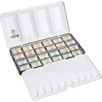 Schmincke Aquarellfarbe HORADAM Metallkasten 24 x 1/1 Näpfchen Aquarell Malkasten 74 677 097