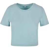 Build Your Brand Rundhalsshirt Damen Cropped Tee / Single Jersey / Kurz geschnitten