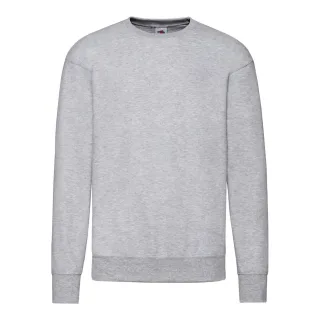 Fruit of the Loom - Sweatshirt für Herren/Damen Unisex angesetzte Ärmel (Grau meliert)