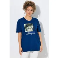 Ulla Popken T-Shirt T-Shirt Croissant Oversized Rundhals Halbarm