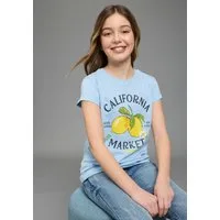 KangaROOS T-Shirt Kangaroos T-Shirt Zitrone für Mädchen, Kurzarm, Basic Passform, mit modischem Druck