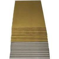 KITCHENDREAM Tortenplatte CakeBoard Set Kuchenplatte eckig gold UND silber in 3 mm starker Pappe, (10-tlg)