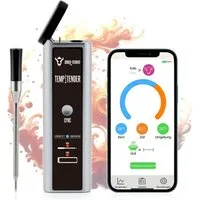 BBQ-Toro Grillthermometer TempTender, kabelloses Grillthermometer inkl. Ladebox mit App, 3-tlg.