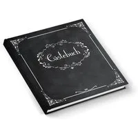 Logbuch-Verlag Dekofigur Edel nostalgisch schwarz weißes Gästebuch 21 x 21 cm 164 Seiten