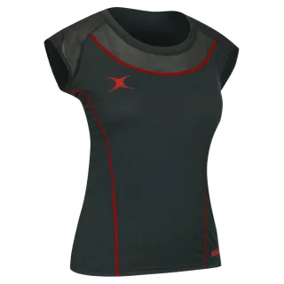 Gilbert - "Vixen" T-Shirt für Damen, Rundhalsausschnitt, Schmal (Schwarz/Rot)