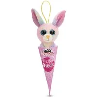 Nici Schultüte Glubschis Kuscheltier Anhänger 9 cm Hase Rainbow Schlüsselanhänger, als Back to School Geschenk, mit großen Glitzeraugen