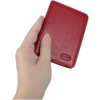 BRANCO Kartenetui A7 Ausweishülle / Kreditkartenetui aus Leder, Rot, Branco br-302