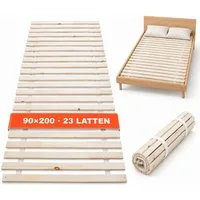Lattenrost PREMIUM Rollrost 14 oder 23 Latten, Wolkenland, 400kg Tragkraft, 90x200cm, Made in Europe, vorgebohrt