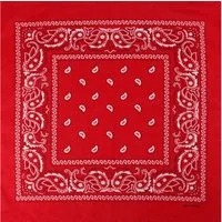Goodman Design Modetuch Bandana Kopftuch Halstuch Rot Paisley, aus Baumwolle
