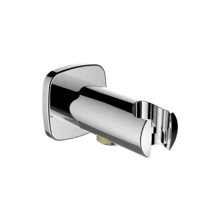 LAUFEN Anschlussbogen city für Handbrause, mit festem Halter, Ausladung 77mm, mit Rückflussverhinder HF504773100000