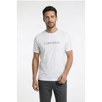 Calvin Klein T-Shirt Logoschriftzug, Rundhalsausschnitt, Regular Fit, reine Baumwolle