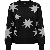ONLY Rundhalspullover ONLROSIE LS O-NECK GLITTER KNT