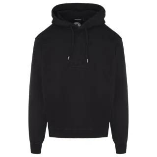 Dsquared2 Cool Fit Kapuzenpullover mit geprägtem Ahornblatt-Logo in Schwarz