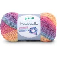 Gründl Wolle Papagallo Farbverlaufswolle mi Anleitung Häkelwolle, 360,00 m (Wolle zum stricken oder häkeln, Farbverlaufsgarn, Strickwolle, Strickgarn, Handstrickgarn), 100% Polyacryl, ohne Schurwolle, auch für Wolle-Allergiker geeignet