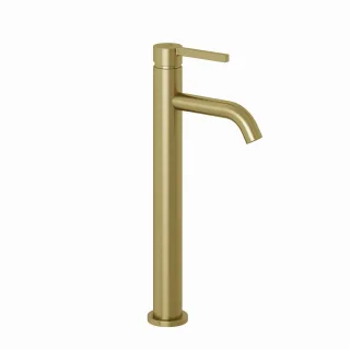 Kludi NOVA FONTE Pura Waschtischarmatur hoch ohne Ablaufgarnitur Brushed Gold, 20298N015 20298N015