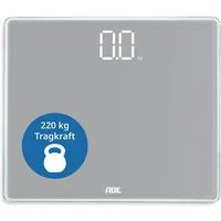 ADE Personenwaage Digitale Körperwaage mit extrahoher Tragkraft bis 220 kg, unsichtbares Magic Display, große Trittfläche aus Sicherheitsglas