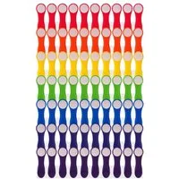 trendfinding Wäscheklammern Regenbogen mit Softgrip, Druckfedern aus Edelstahl, 70 Stk., Unverwechselbares Design, Langlebigkeit durch neueste Klammertechnik