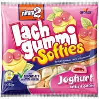 NIMM2 Süßigkeit, nimm2 Lachgummi Softies Joghurt Fruchtgummi mit Vitaminen 225g