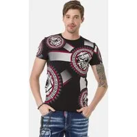 Cipo & Baxx T-Shirt T-Shirt Frontprint mit verschiedenen Elementen