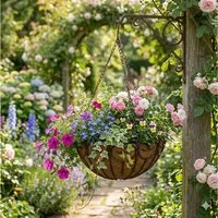 Selle San Marco Blumenampel Hängekorb Metall Blumenampel mit Kettenaufhängung für Balkon & Garten