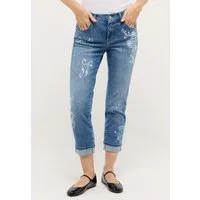 ANGELS High-waist-Jeans Darleen Beauty mit floralen Prints und Stretch