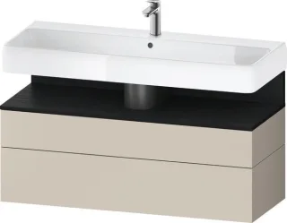 Duravit Qatego Waschtischunterbau wandhängend Taupe Supermatt 1190x470x590 mm - QA4396016830010 QA4396016830010