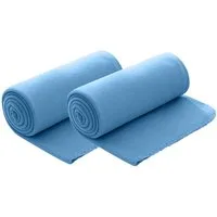 Wohndecke Polar-Fleece, wometo, OEKO-TEX®, 2 Fleecedecken mit Kettel-Rand & Anti-Pilling