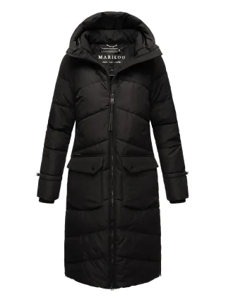 Marikoo Damen Winterjacke Tomomii – lang, warm & mit Kapuze