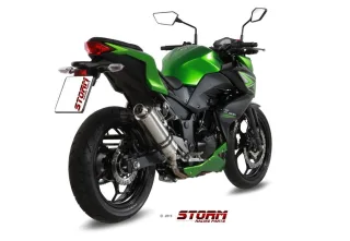 Sport Auspuff GP Storm by MIVV Edelstahl KAWASAKI Z 300 Bj. 2015-2016 +ABE