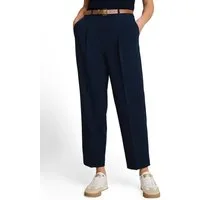 TOM TAILOR Bundfaltenhose Barrel Leg Sommerhose mit Gürtel