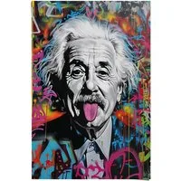 Reinders! Poster Einstein Tongue, Hobbyraum - Mehrfarbig - 150 gr. Papier - Street Art - 61x91,5 cm