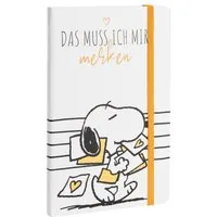 United Labels® Notizbuch The Peanuts - Das muss ich mir merken - Notizbuch Weiß 13 x 21 cm
