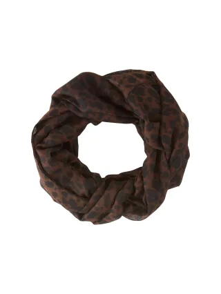 Tom Tailor - Loop-Schal mit Muster brown black small leo print - Gr. - OS