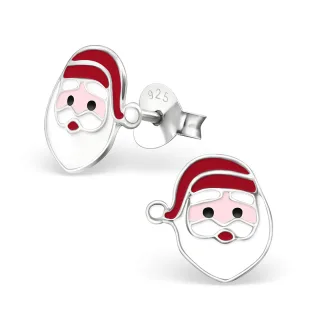 Weihnachtsmann Ohrringe aus 925 Silber