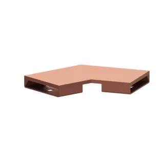 Kessel Verbindungsstück 45103.03 Copper gebürstet, Winkel 30 Grad
