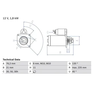 Bosch Anlasser 1,8 kW BMW 3er 5er