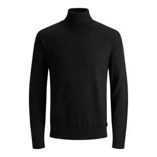 Jack & Jones Pullover Emil Strick Rollkragen Schwarz